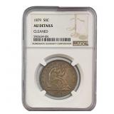 1879 Seated Liberty Half Dollar NGC AUDET