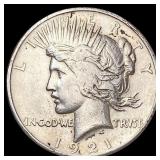 1921 Silver Peace Dollar NEARLY UNCIRCULATED