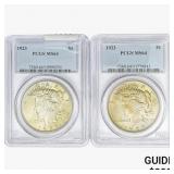 [2]1923 Silver Peace Dollar PCGS MS64