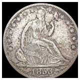 1853-O Seated Liberty Half Dollar NEARLY