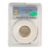 1913 T2 Buffalo Nickel PCGS MS66 CAC