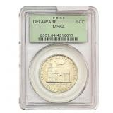 1936 Delaware Half Dollar PCGS MS64 OGH