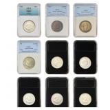 [9 Coins] 1946-1952 Gem BU Booker T and Wash. Carv