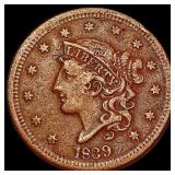 1839 Coronet Head Large Cent CLOSELY UNCIRCULATED