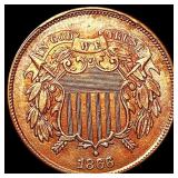 1866 Two Cent Piece UNCIRCULATED
