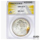1884-CC Morgan Silver Dollar ANACS MS63