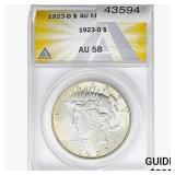1923-D Silver Peace Dollar ANACS AU58