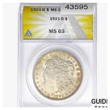 1921-D Morgan Silver Dollar ANACS MS63