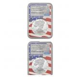 [2 Coins] 2019-W US Silver Eagle Lot NGC PF70 DCAM