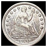 1849 Seated Liberty Half Dime CLOSELY