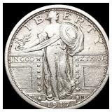 1917 T1 Standing Liberty Quarter CLOSELY