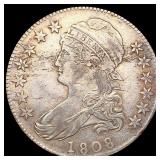 1808 Capped Bust Half Dollar NEARLY UNCIRCULATED