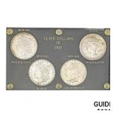 [4 pcs] 1921 Silver Dollars Display Set