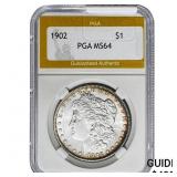 1902 Morgan Silver Dollar PGA MS64