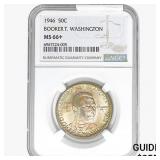 1946 Booker T Half Dollar NGC MS66+