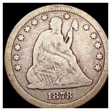 1878-CC Seated Liberty Quarter NICELY CIRCULATED