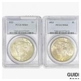 [2]1923 Silver Peace Dollar PCGS MS64