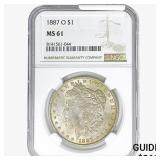 1887-O Morgan Silver Dollar NGC MS61