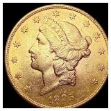 1895-S $20 Gold Double Eagle CLOSELY UNCIRCULATED