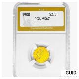 1908 $2.50 Gold Quarter Eagle PGA MS67