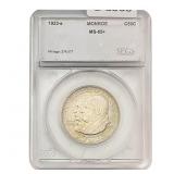 1923-S Monroe Half Dollar SEGS MS65+