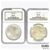 [2]1922 Silver Peace Dollar NGC MS64