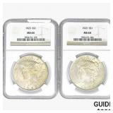 [2]1923 Silver Peace Dollar NGC MS64