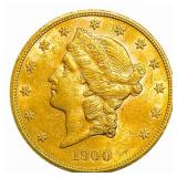 1900-S $20 Gold Double Eagle CHOICE AU