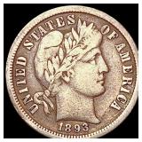 1893-O Barber Dime LIGHTLY CIRCULATED