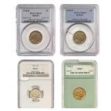 1937, [3] 1938-D Buffalo Nickel PCGS/NGC MS65/66