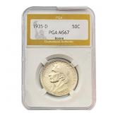 1935-D Boone Half Dollar PGA MS67