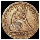 1853 Seated Liberty Quarter LIGHTLY CIRCULATED