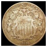 1870 Shield Nickel NICELY CIRCULATED