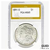 1891-O Morgan Silver Dollar PGA MS65