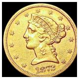 1872-S $5 Gold Half Eagle CLOSELY UNCIRCULATED