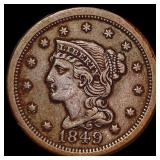 1849 Braided Hair Large Cent CLOSELY UNCIRCULATED