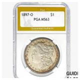 1897-O Morgan Silver Dollar PGA MS63+