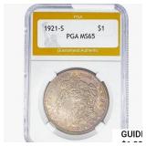 1921-S Morgan Silver Dollar PGA MS65
