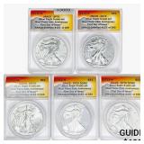 2013-W Silver Eagle 5-Coin Set ANACS