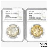 [2]1946 Booker T Half Dollar NGC MS66
