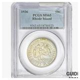 1936 Rhode Island Half Dollar PCGS MS65