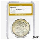 1926-D Silver Peace Dollar PGA MS63+