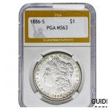1886-S Morgan Silver Dollar PGA MS63