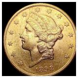 1898-S $20 Gold Double Eagle CLOSELY UNCIRCULATED