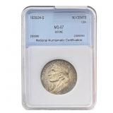 1935/34-S Boone Half Dollar NNC MS67