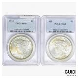 [2]1923 Silver Peace Dollar ANACS MS64