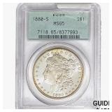 1880-S Morgan Silver Dollar PCGS MS65