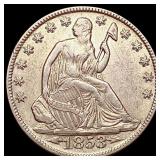1853-O Arrows Seated Liberty Half Dollar CLOSELY