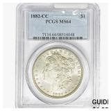 1882-CC Morgan Silver Dollar PCGS MS64