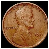 1911-S Wheat Cent LIGHTLY CIRCULATED